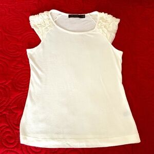 THE LIMITED  Cream Cap Sleeve Top Blouse